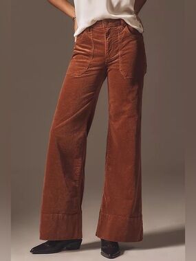 Anthropologie Pilcro Rylan High-Rise Flare Pants Corduroy Edition